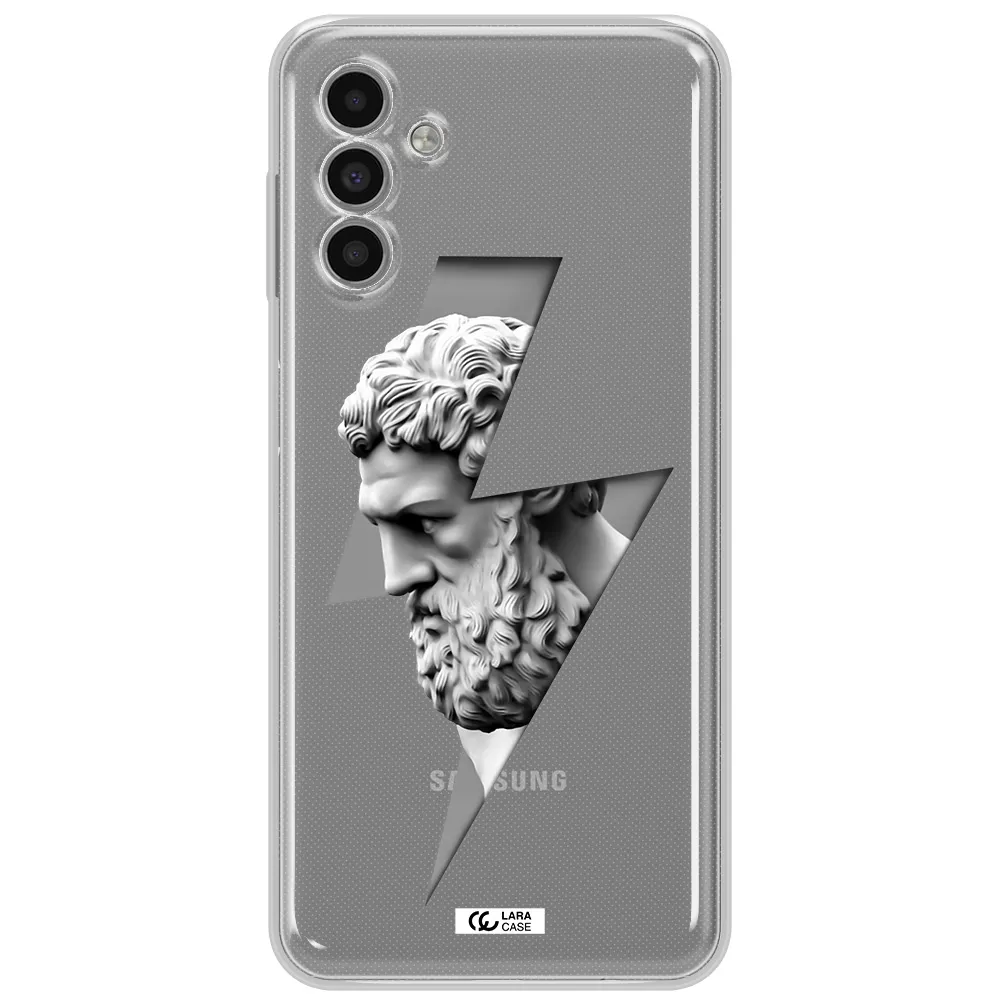 A Statue Of A Man With A Beard Samsung A13 5G Clear Tpu Case