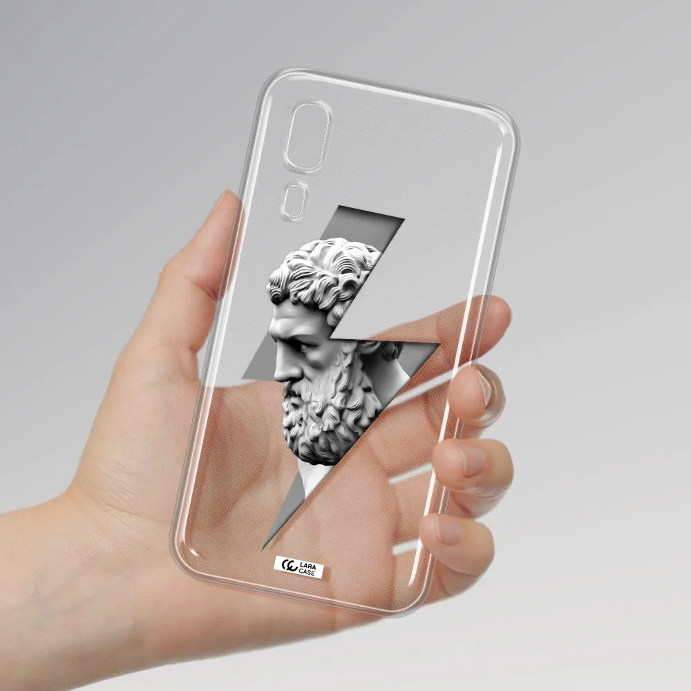 a statue of a man with a beard Samsung A2 Core Clear TPU Case