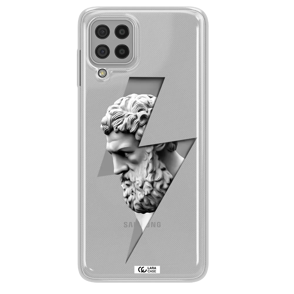 a statue of a man with a beard Samsung A22 4g Clear TPU Case