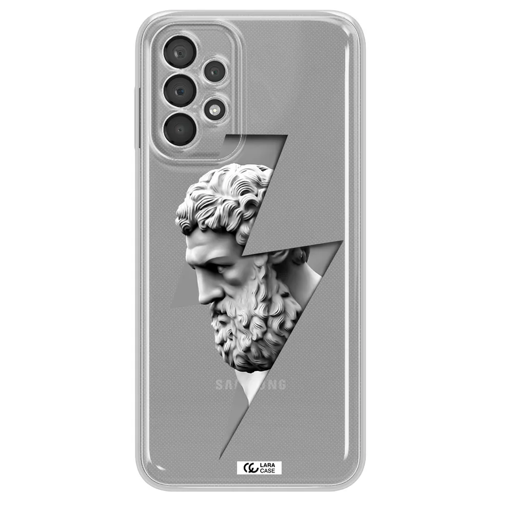 A Statue Of A Man With A Beard Samsung A23 5G Clear Tpu Case