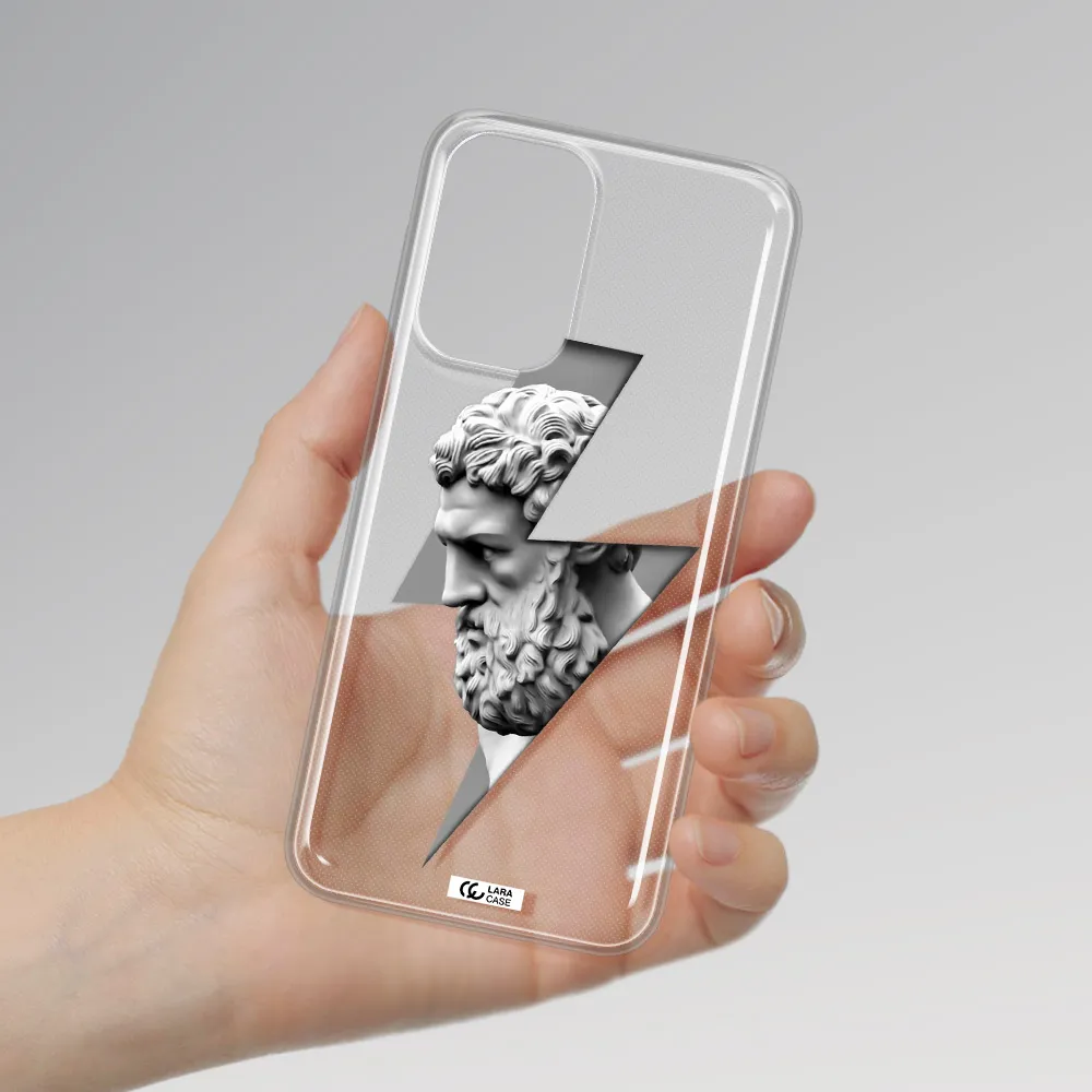 a statue of a man with a beard Samsung A23 Clear TPU Case