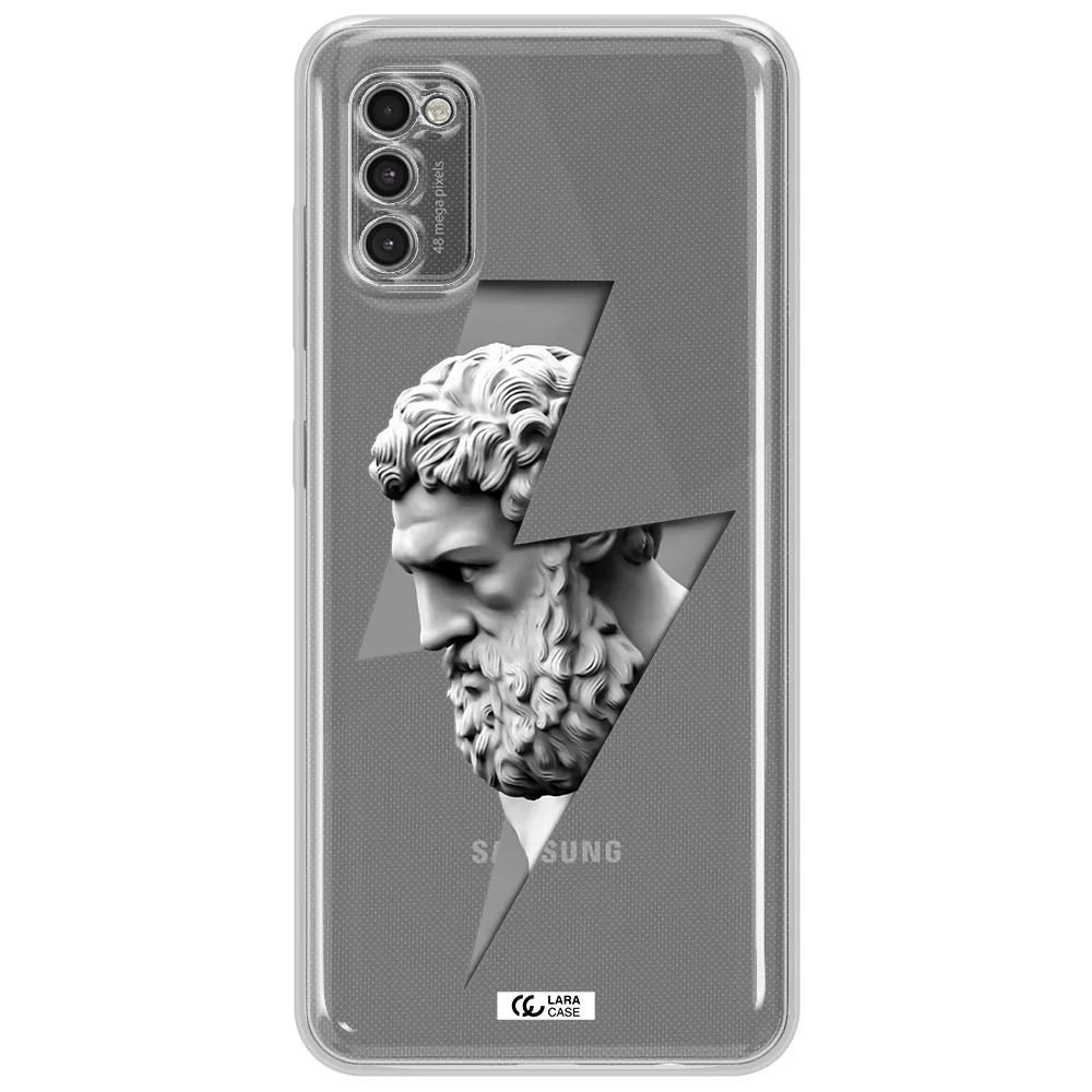 A Statue Of A Man With A Beard Samsung A41 Clear Tpu Case