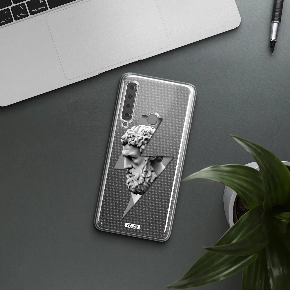 a statue of a man with a beard Samsung A9 2018 Clear TPU Case
