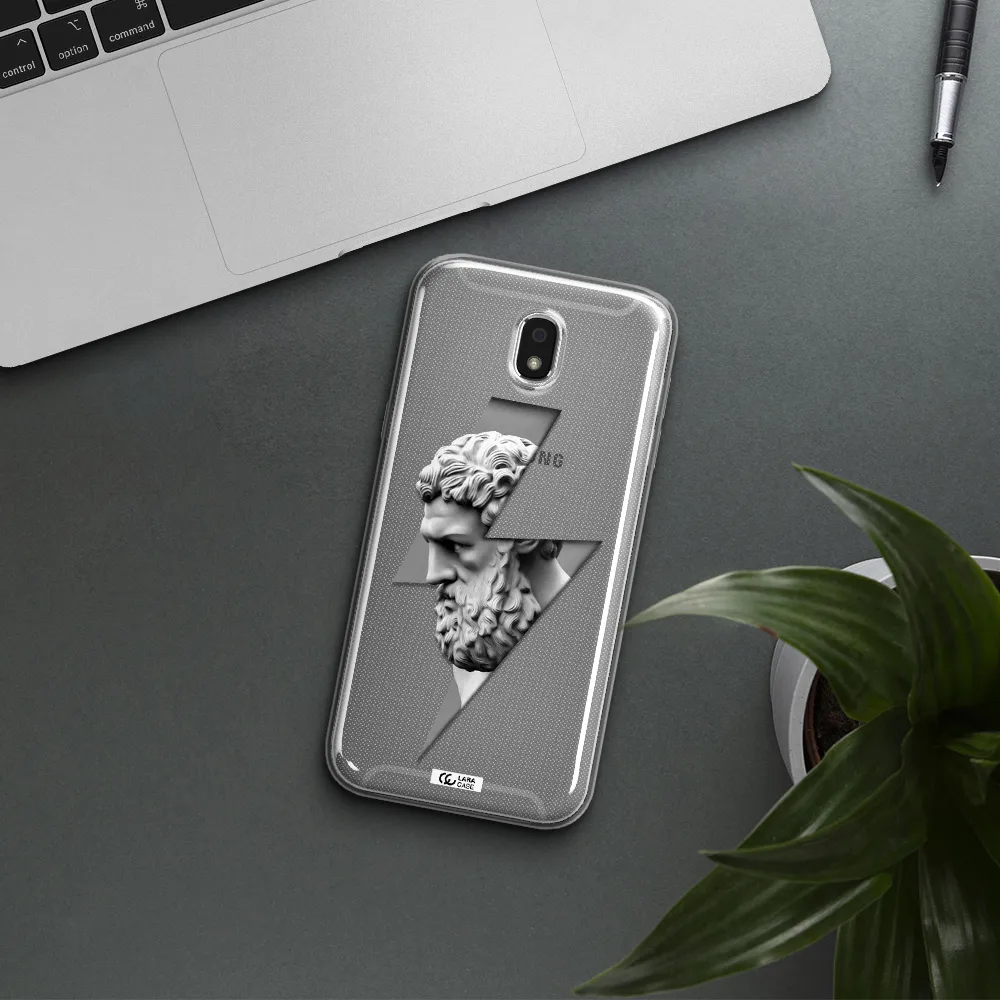 a statue of a man with a beard Samsung J5 2017 Clear TPU Case