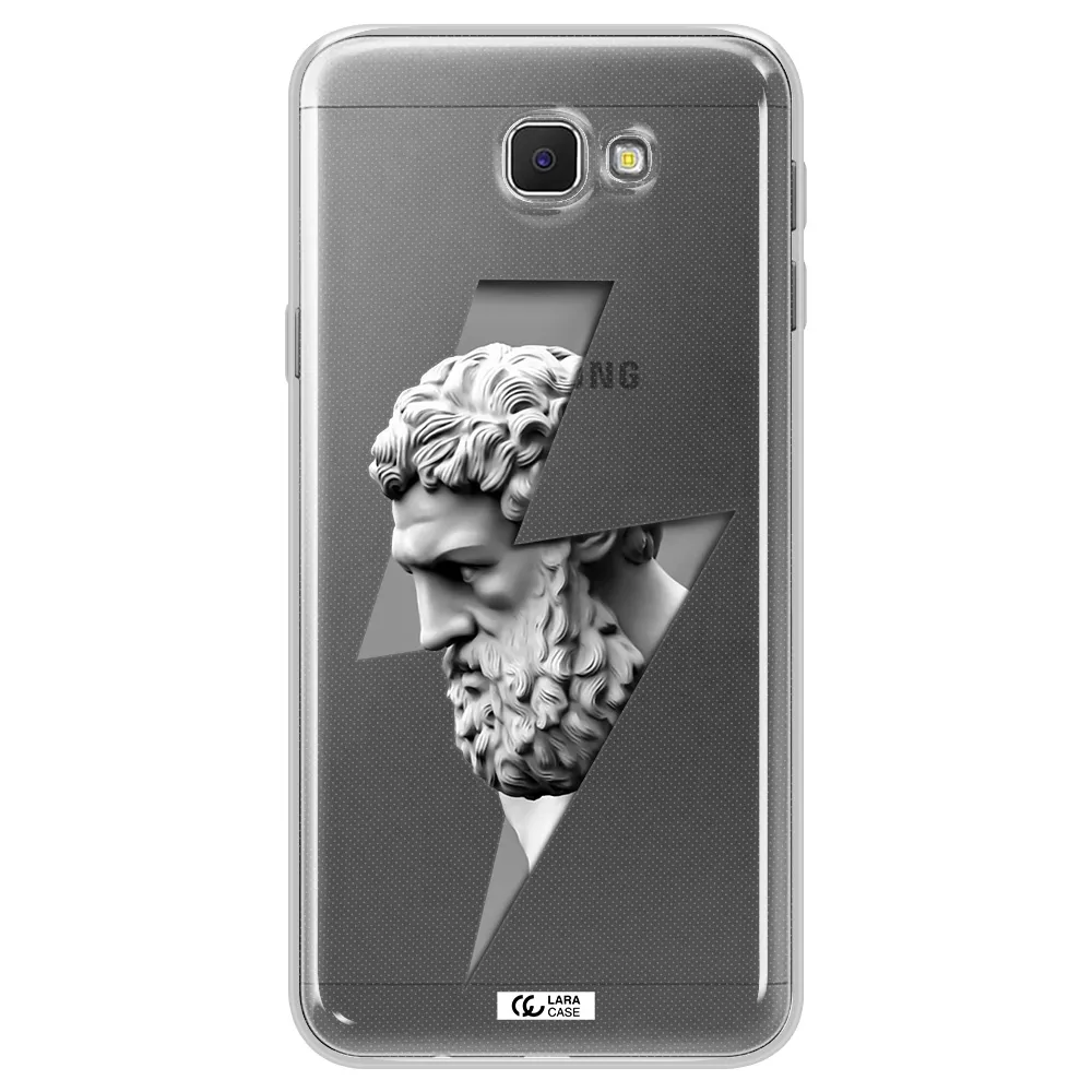 a statue of a man with a beard Samsung J5 Prime Clear TPU Case