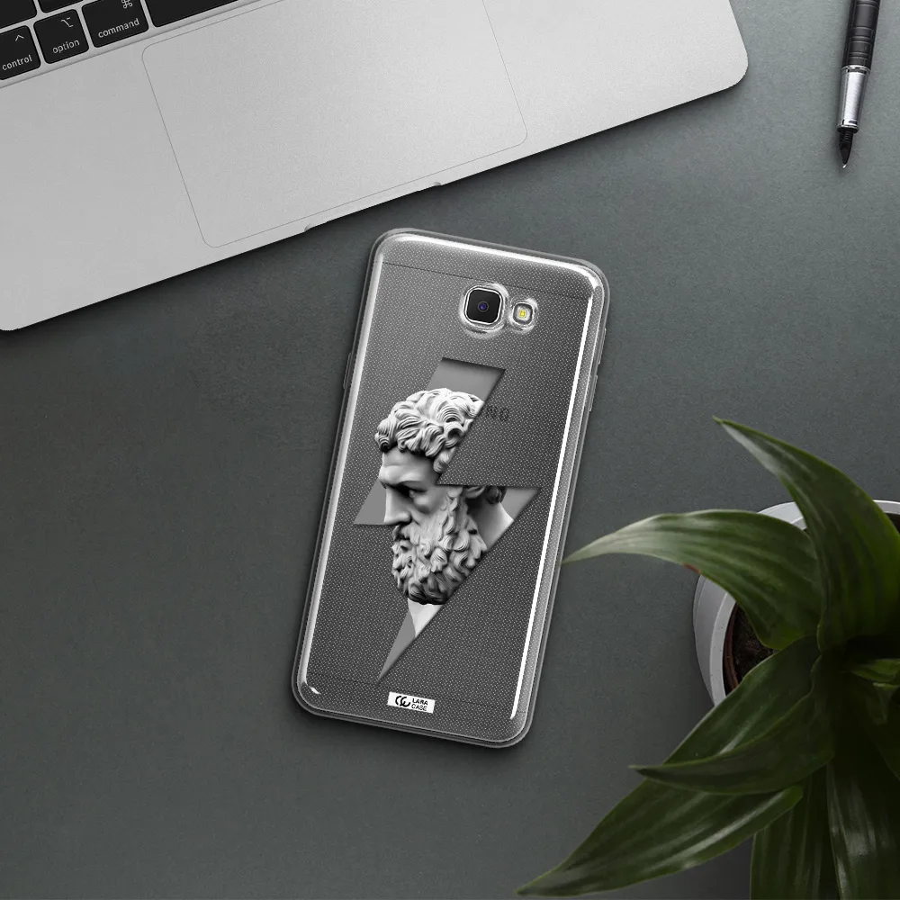 a statue of a man with a beard Samsung J5 Prime Clear TPU Case