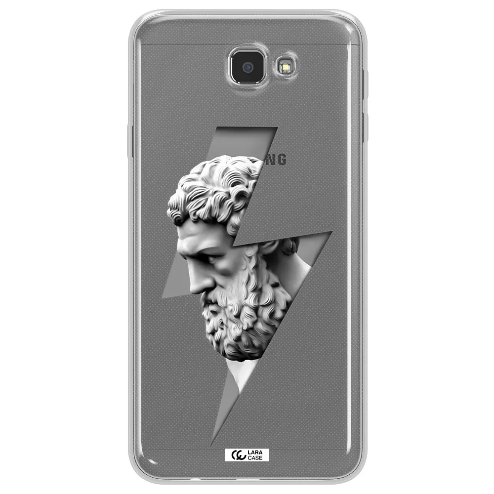 a statue of a man with a beard Samsung J7 Prim Clear TPU Case