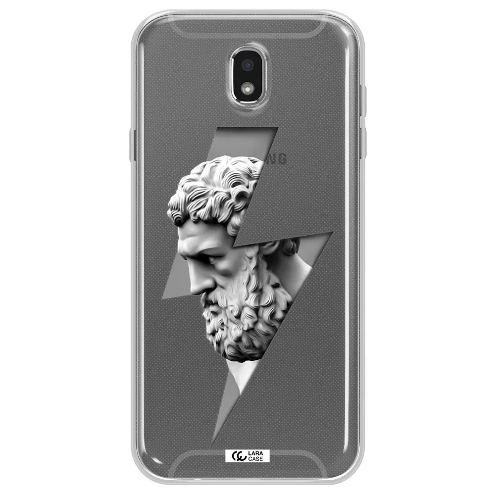 a statue of a man with a beard Samsung J7 Pro Clear TPU Case