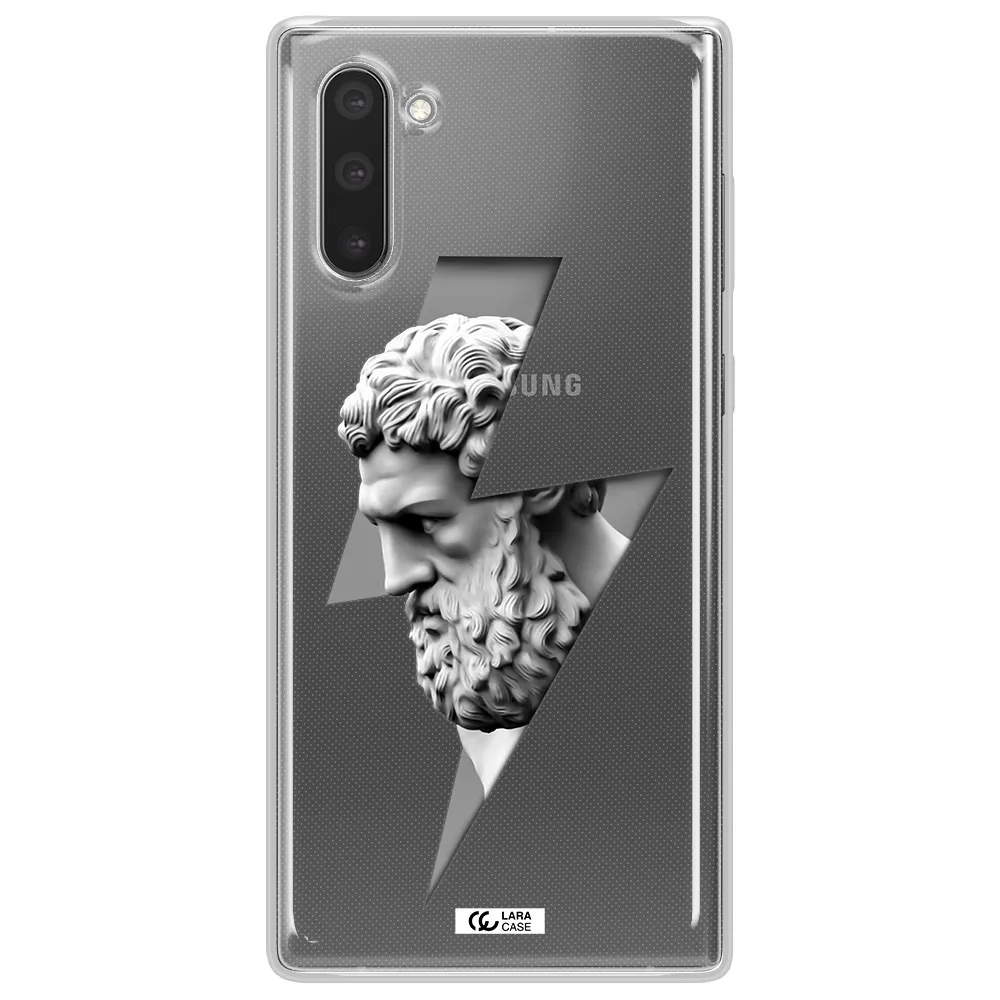 a statue of a man with a beard Samsung Note 10 Clear TPU Case