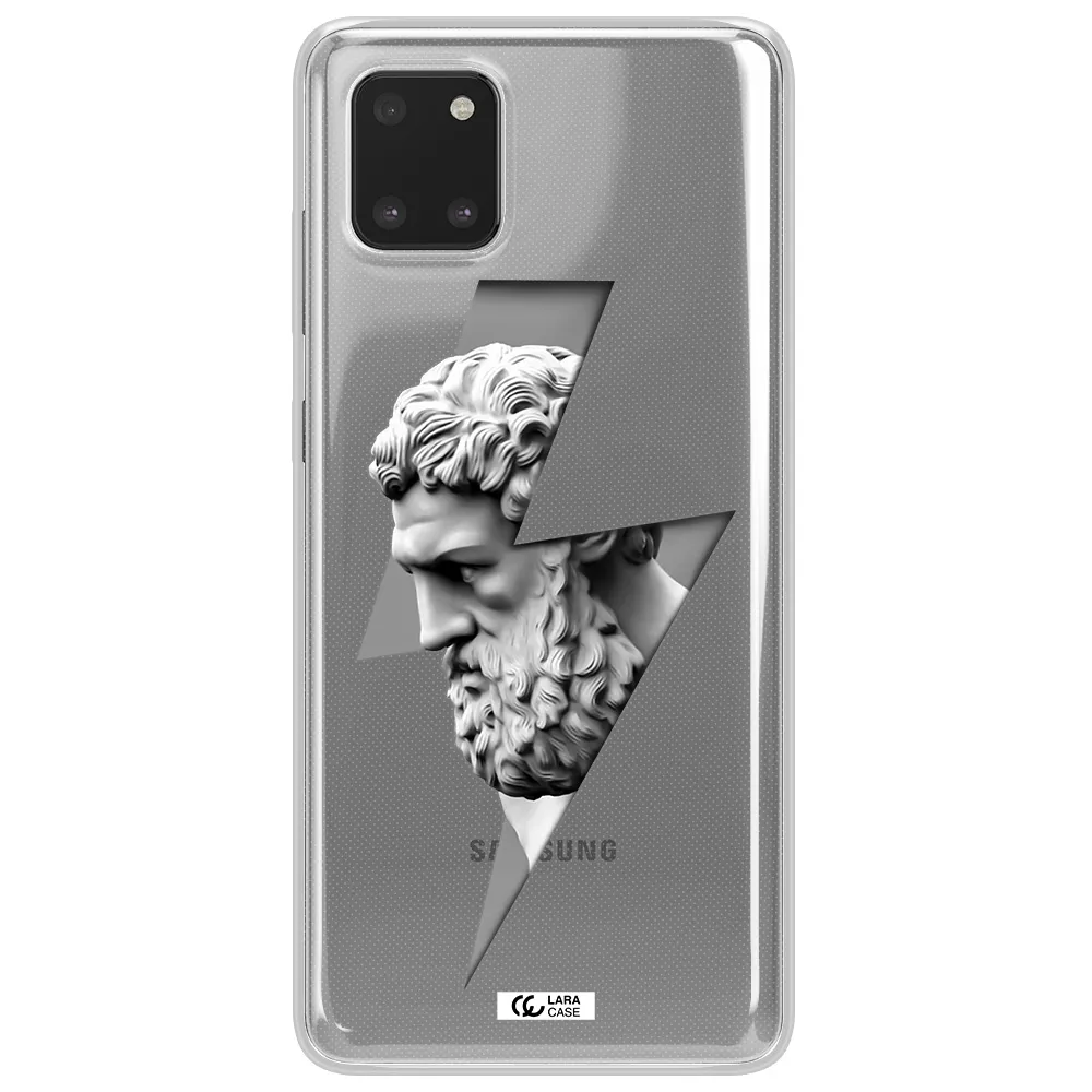 a statue of a man with a beard Samsung Note 10 Lite Clear TPU Case