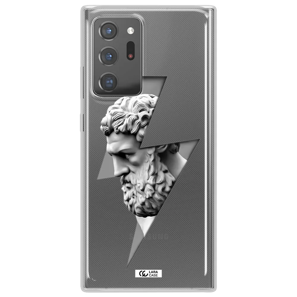 a statue of a man with a beard Samsung Note 20 Ultra Clear TPU Case