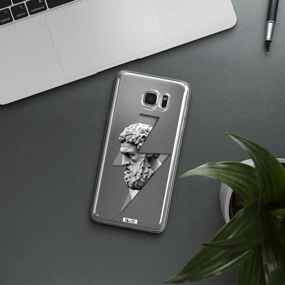 a statue of a man with a beard Samsung Note 5 Clear TPU Case