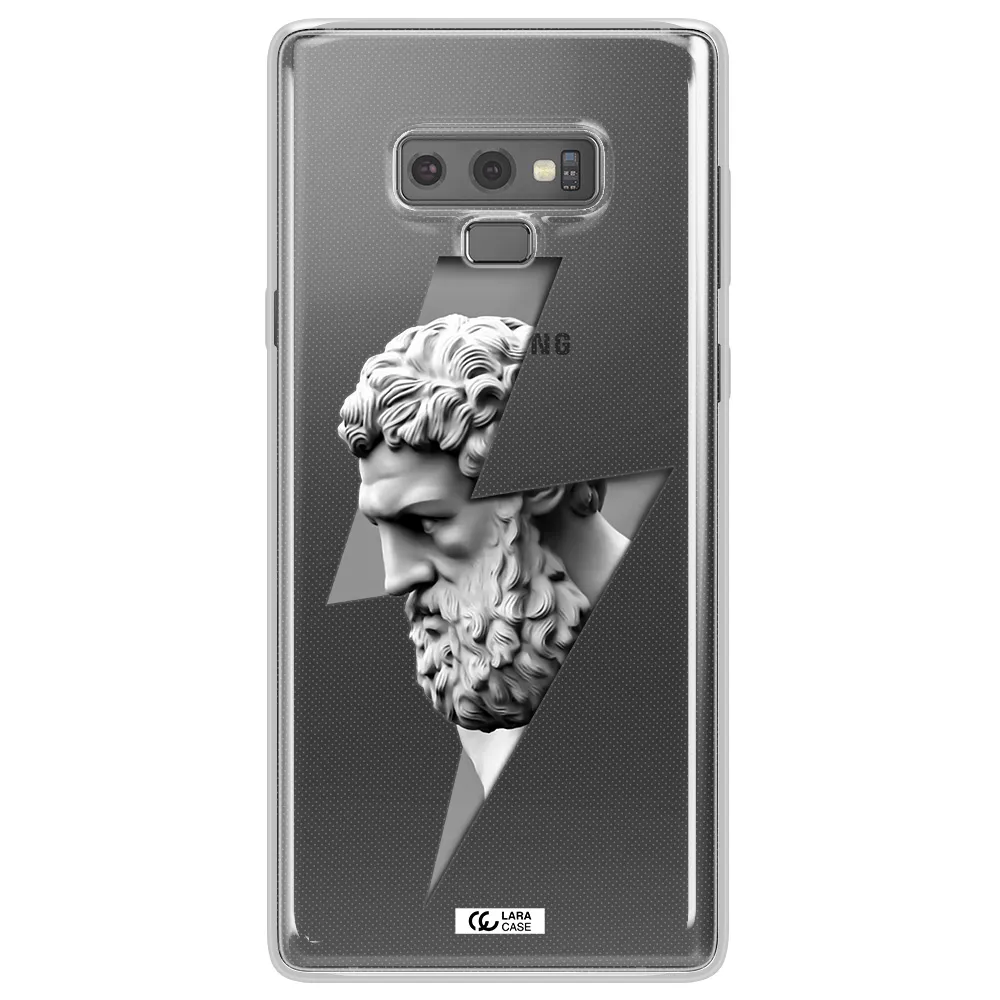 a statue of a man with a beard Samsung Note 9 Clear TPU Case