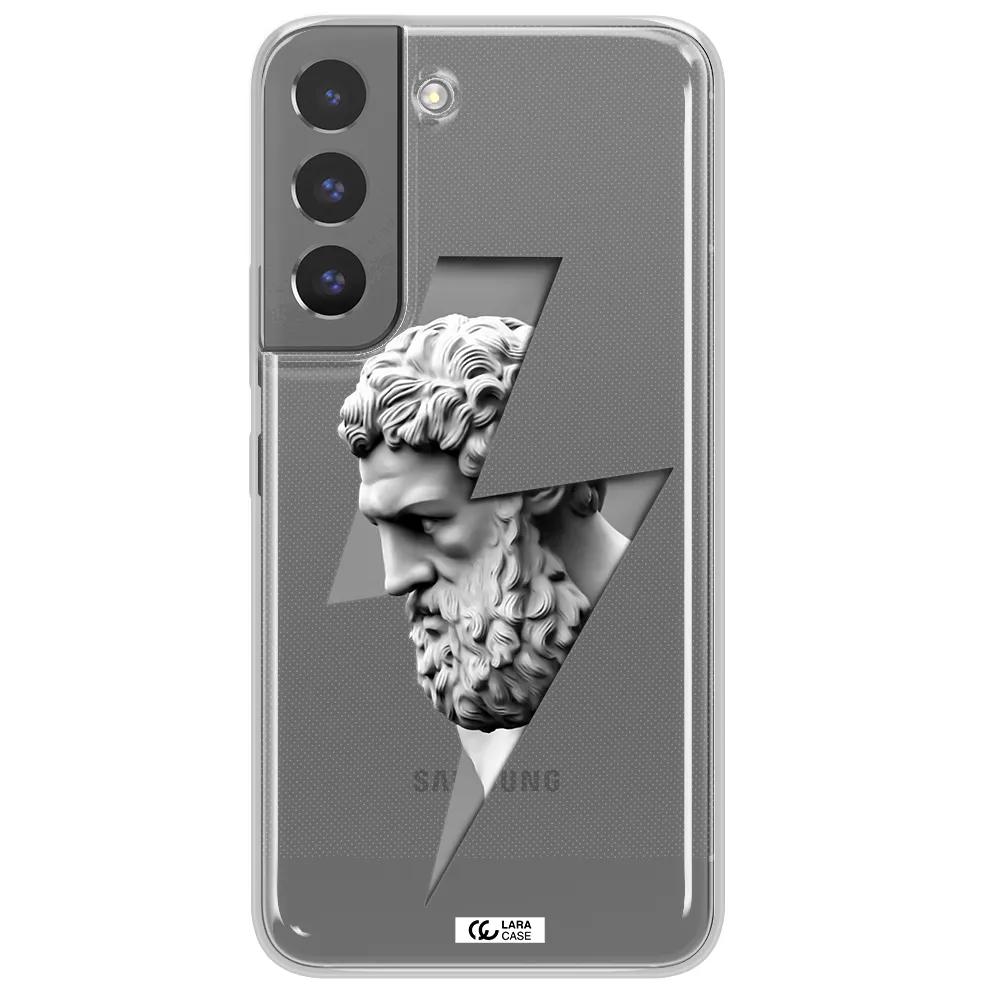a statue of a man with a beard Samsung S 22 Plus Clear TPU Case
