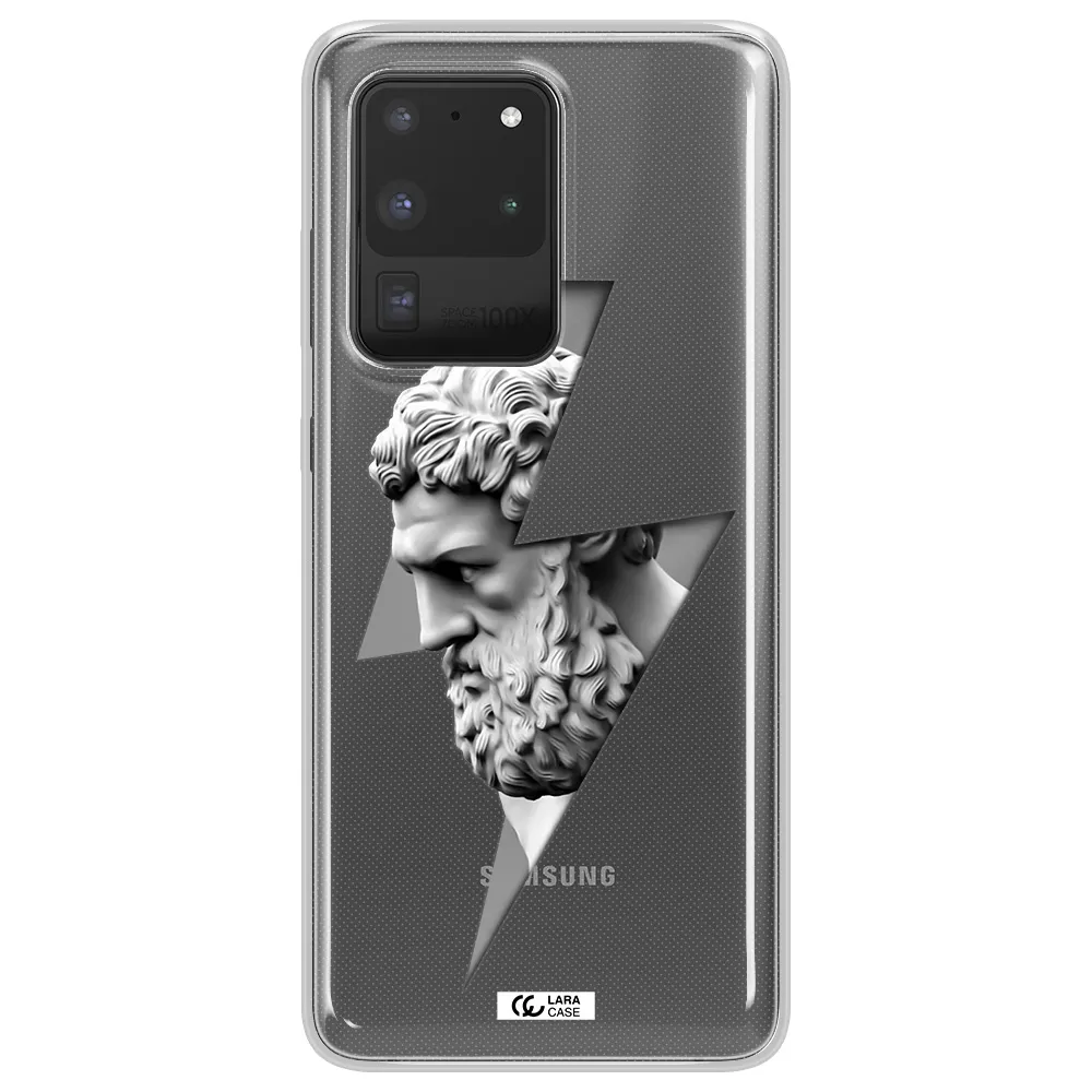 a statue of a man with a beard Samsung S20 Ultra Clear TPU Case