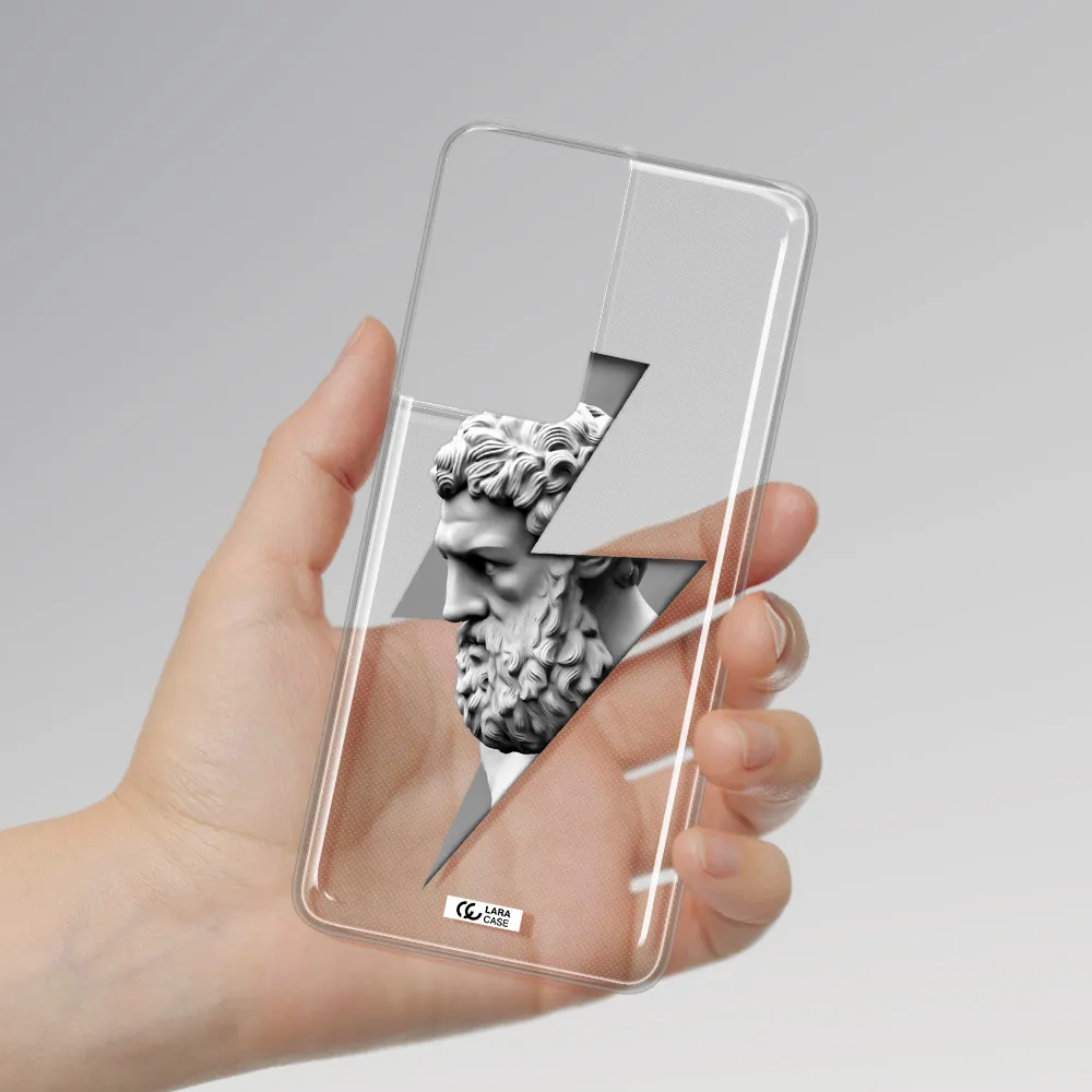 a statue of a man with a beard Samsung S21 Ultra Clear TPU Case