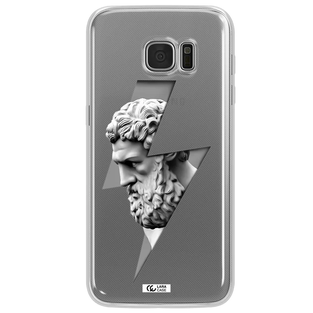 a statue of a man with a beard Samsung S7 Edge Clear TPU Case