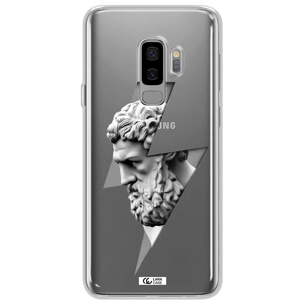 a statue of a man with a beard Samsung S9 Plus Clear TPU Case
