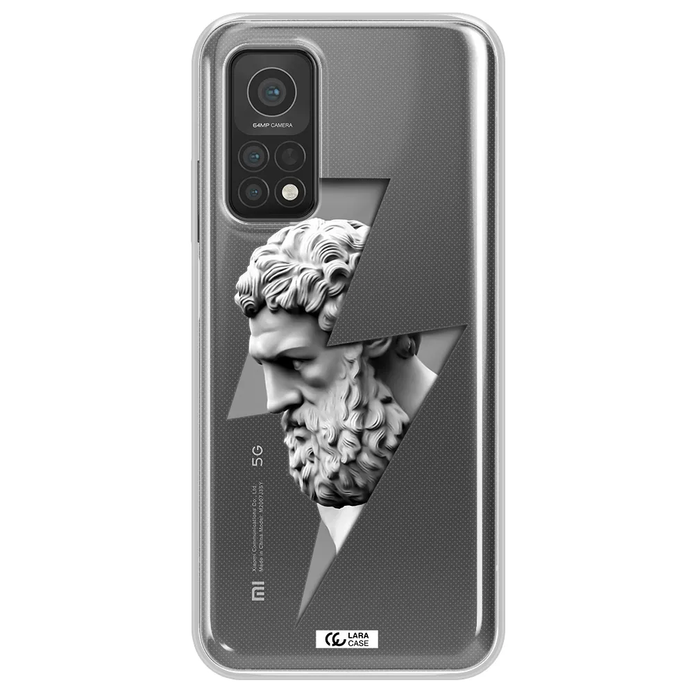 a statue of a man with a beard Xiaomi Mi 10T Clear TPU Case