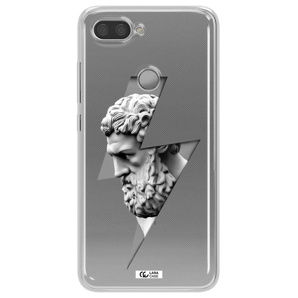 a statue of a man with a beard Xiaomi Mi 8 Lite Clear TPU Case