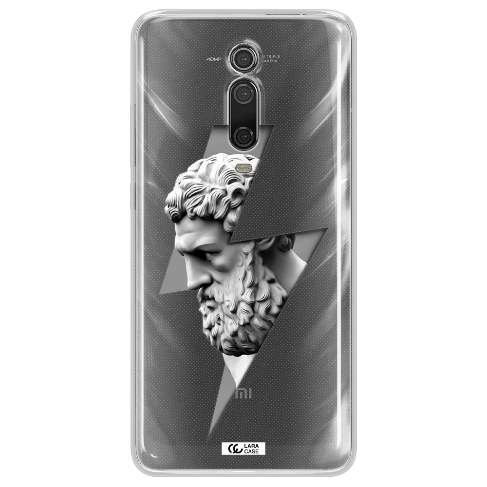 a statue of a man with a beard Xiaomi Mi 9T Clear TPU Case