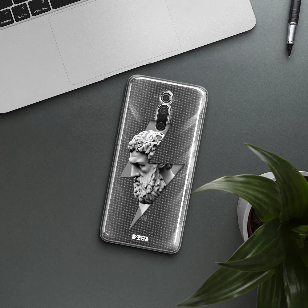 a statue of a man with a beard Xiaomi Mi 9T Clear TPU Case