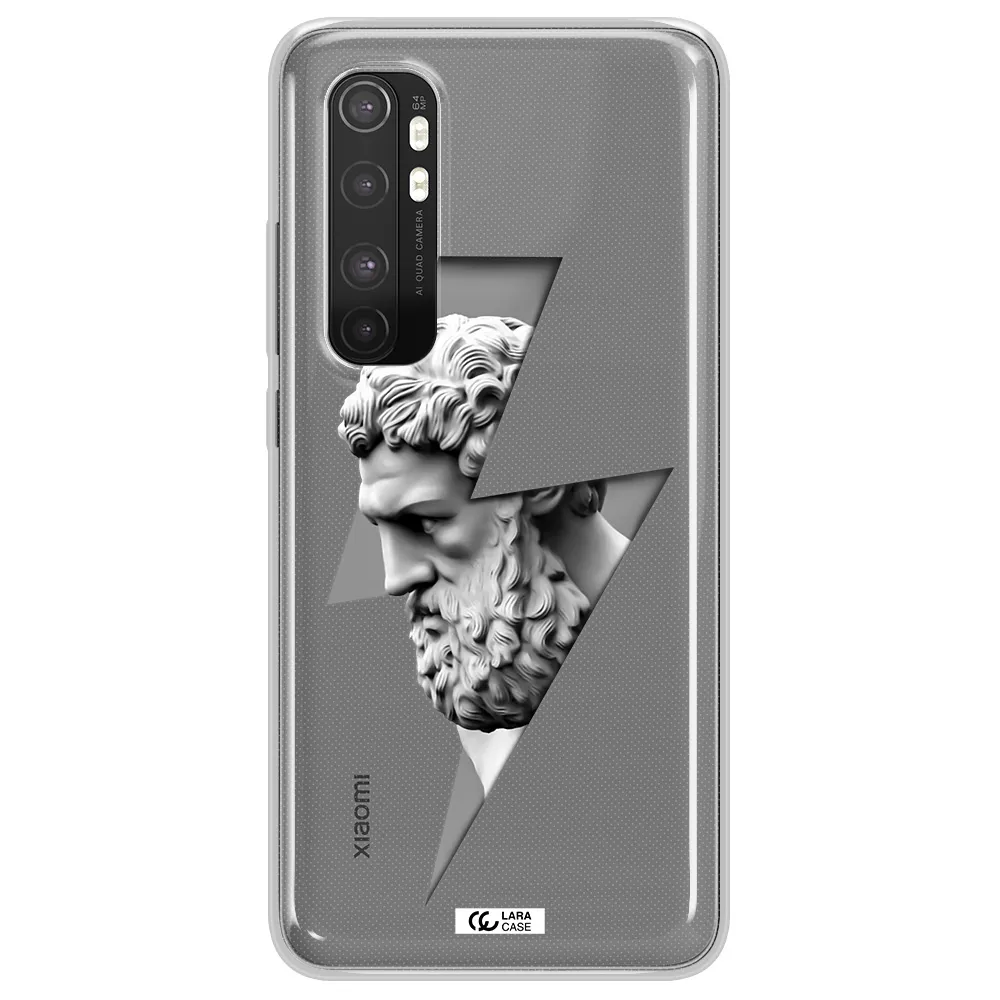 a statue of a man with a beard Xiaomi Mi Note 10 Lite Clear TPU Case