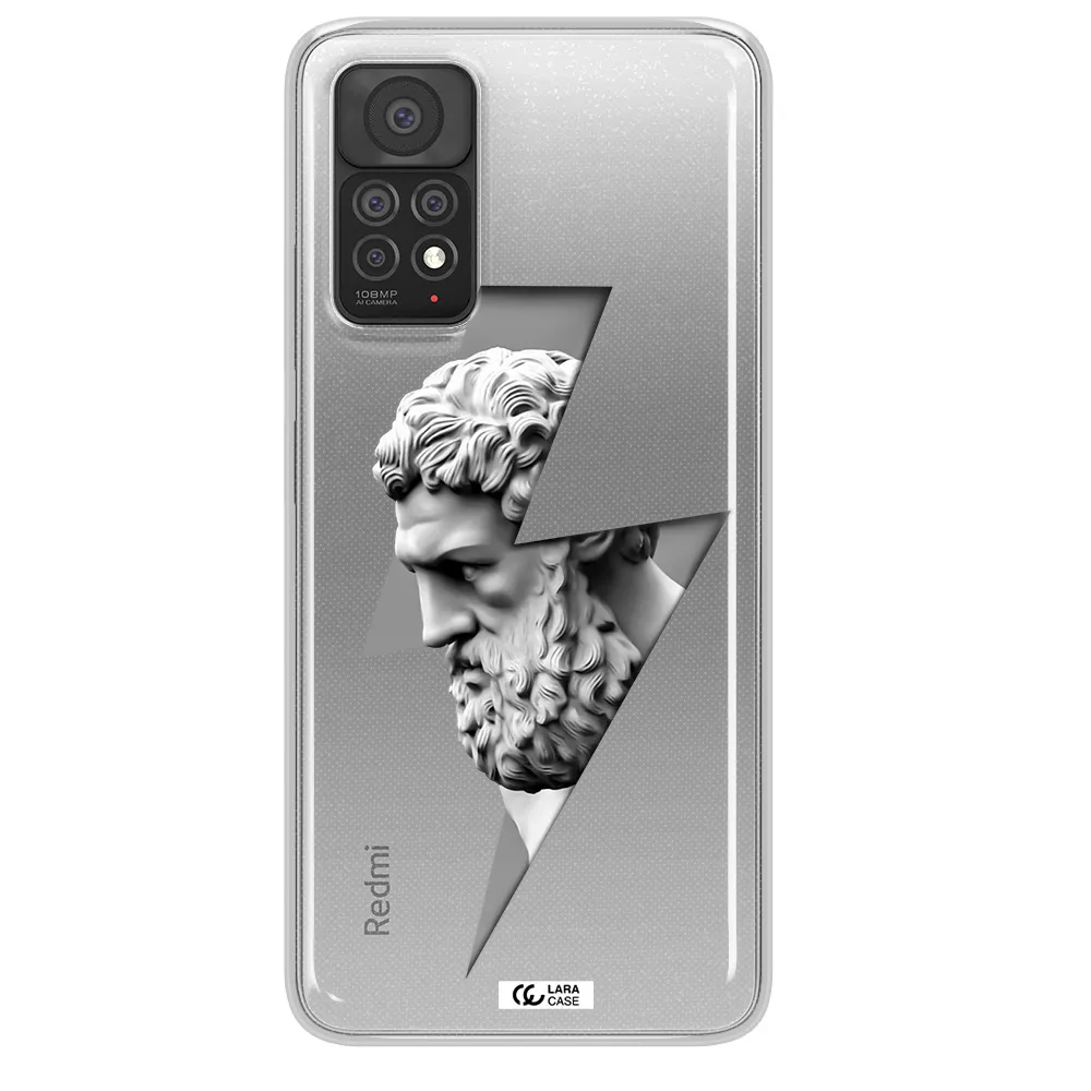 a statue of a man with a beard Xiaomi Note 11 Pro Clear TPU Case