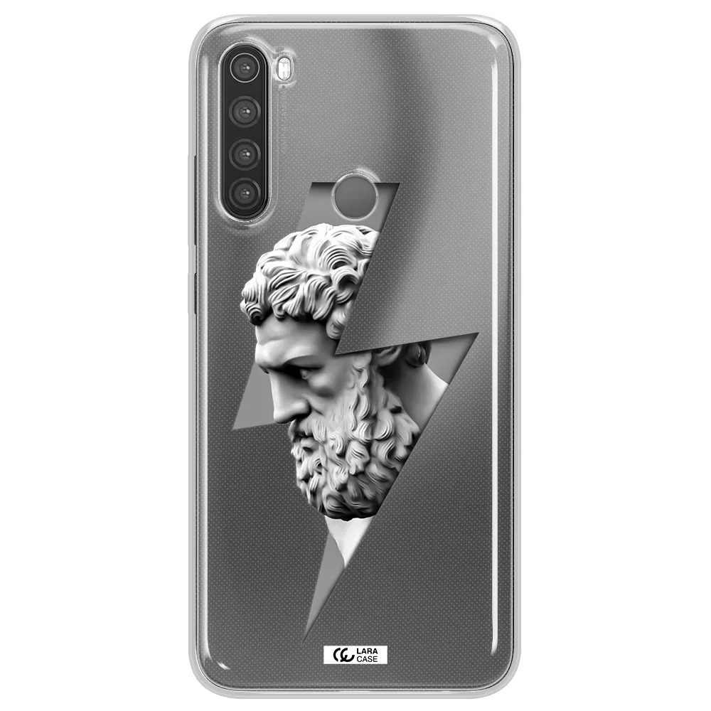 a statue of a man with a beard Xiaomi Note 8 Clear TPU Case