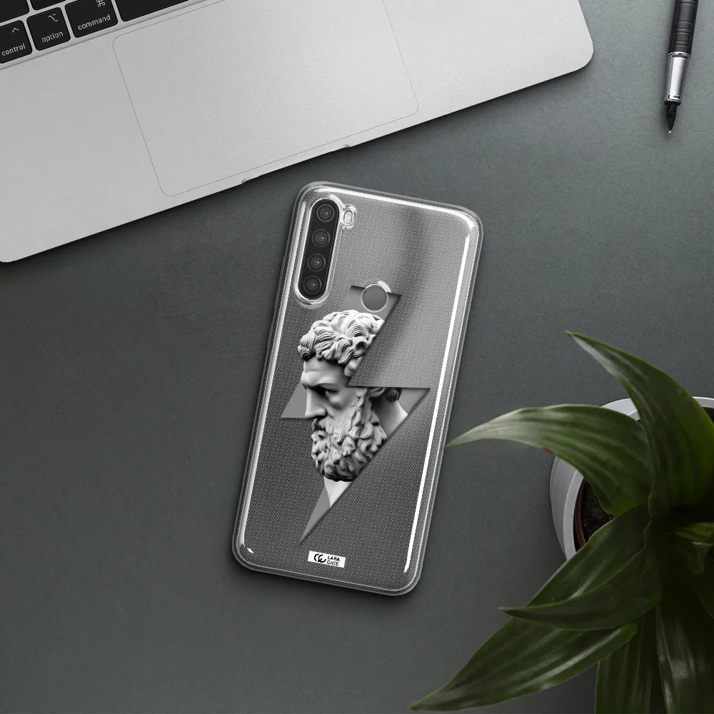 a statue of a man with a beard Xiaomi Note 8 Clear TPU Case