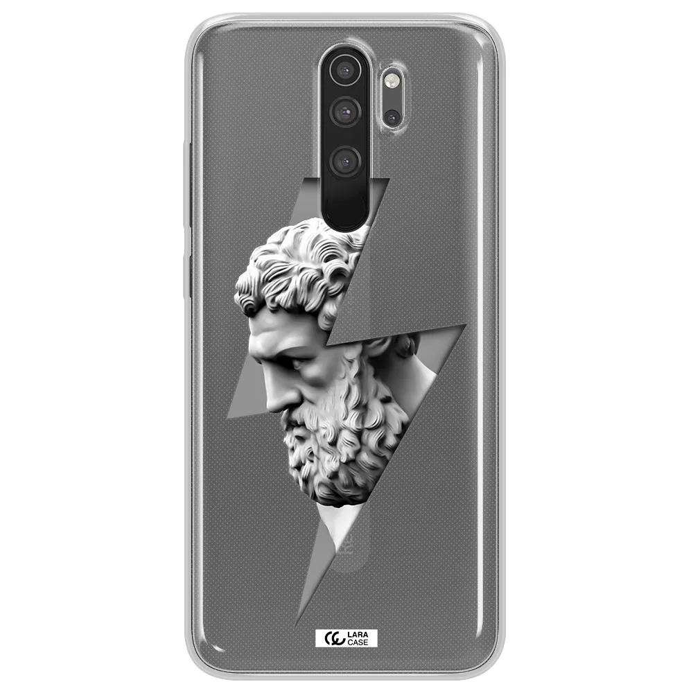 a statue of a man with a beard Xiaomi Note 8 Pro Clear TPU Case