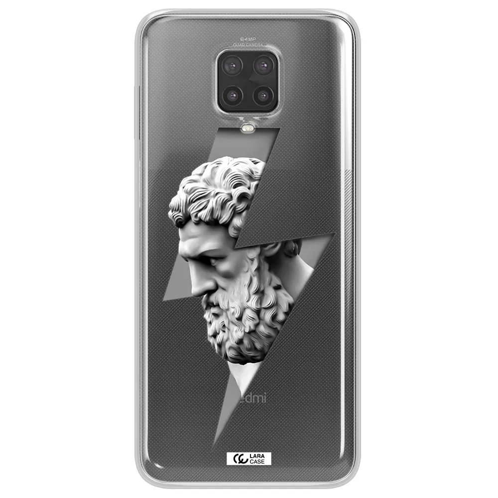 a statue of a man with a beard Xiaomi Note 9 Pro Clear TPU Case
