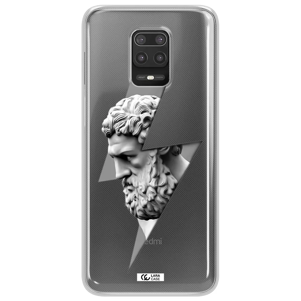 a statue of a man with a beard Xiaomi Note 9S Clear TPU Case