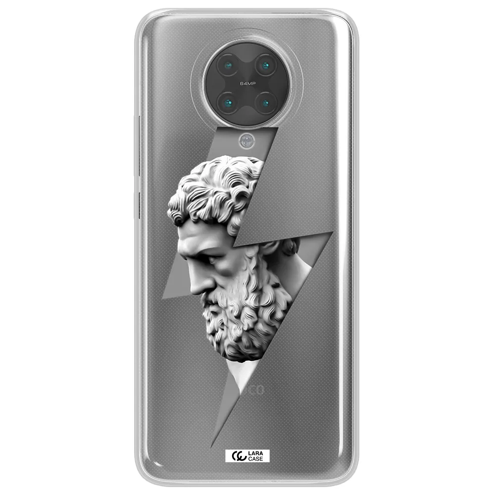 a statue of a man with a beard Xiaomi Poco F2 Pro Clear TPU Case