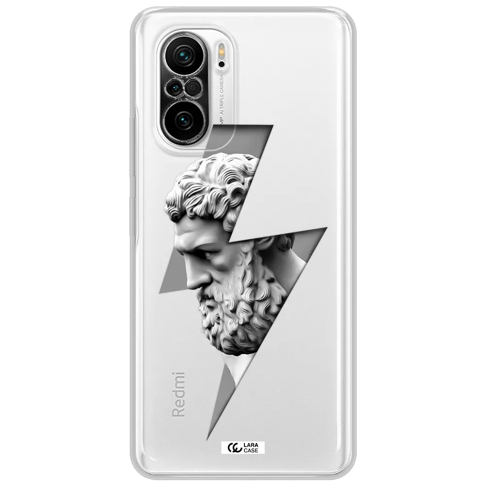 A Statue Of A Man With A Beard Xiaomi Poco F3 Clear Tpu Case