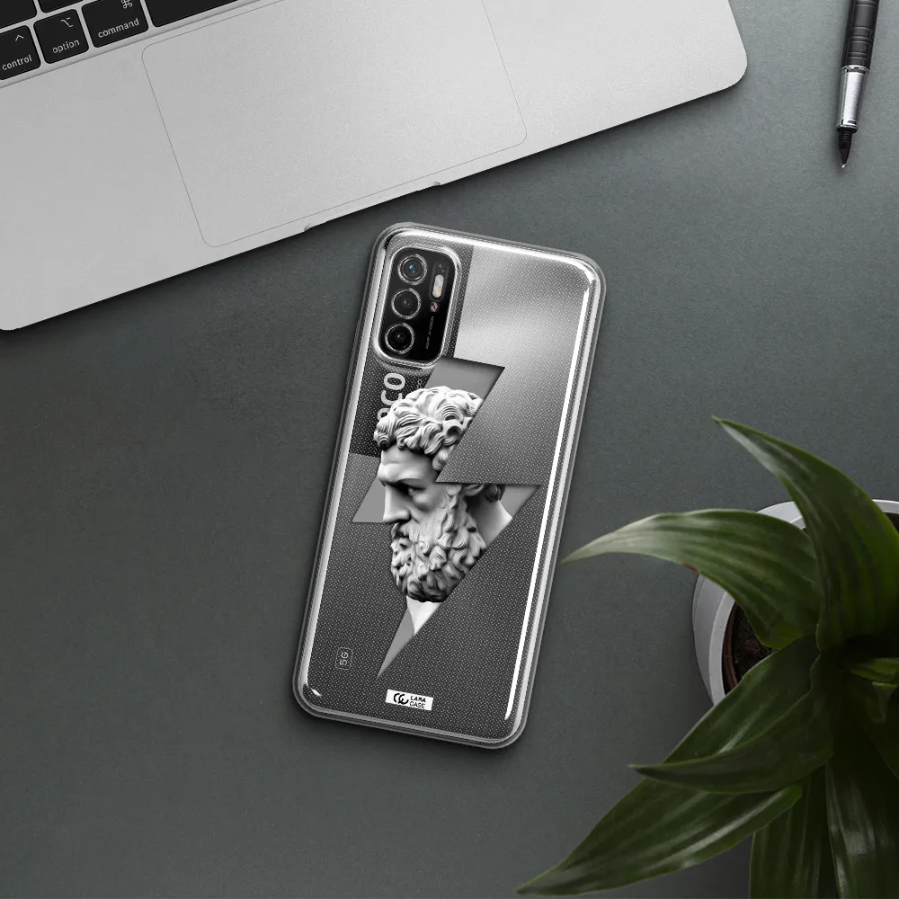 A Statue Of A Man With A Beard Xiaomi Poco M3 Pro Clear Tpu Case