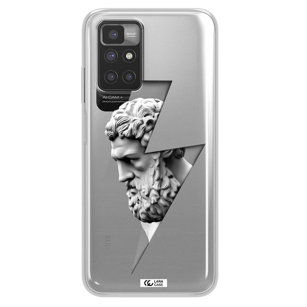 a statue of a man with a beard Xiaomi Redmi 10 Clear TPU Case