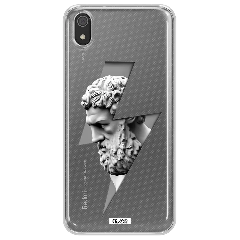 a statue of a man with a beard Xiaomi Redmi 7A Clear TPU Case