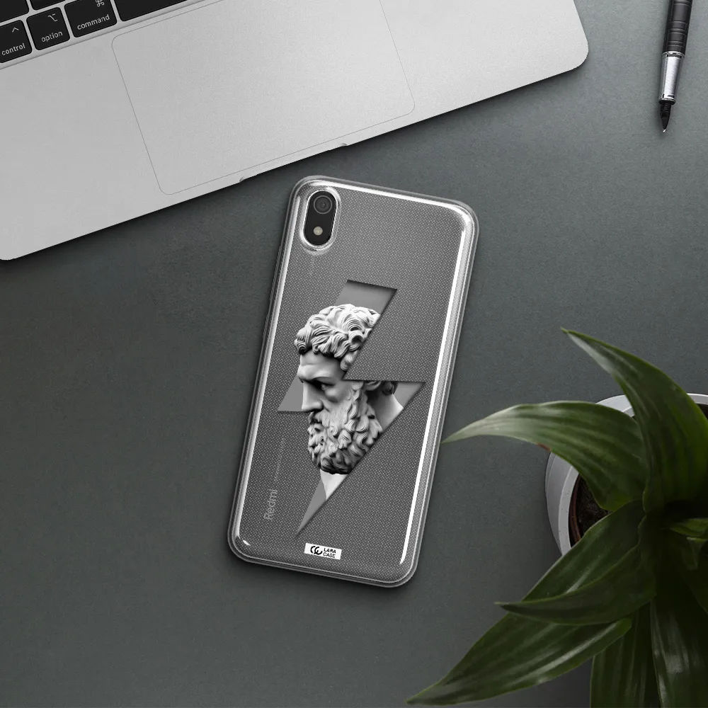a statue of a man with a beard Xiaomi Redmi 7A Clear TPU Case