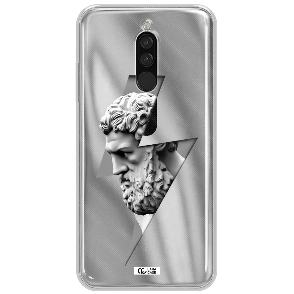 A Statue Of A Man With A Beard Xiaomi Redmi 8 Clear Tpu Case