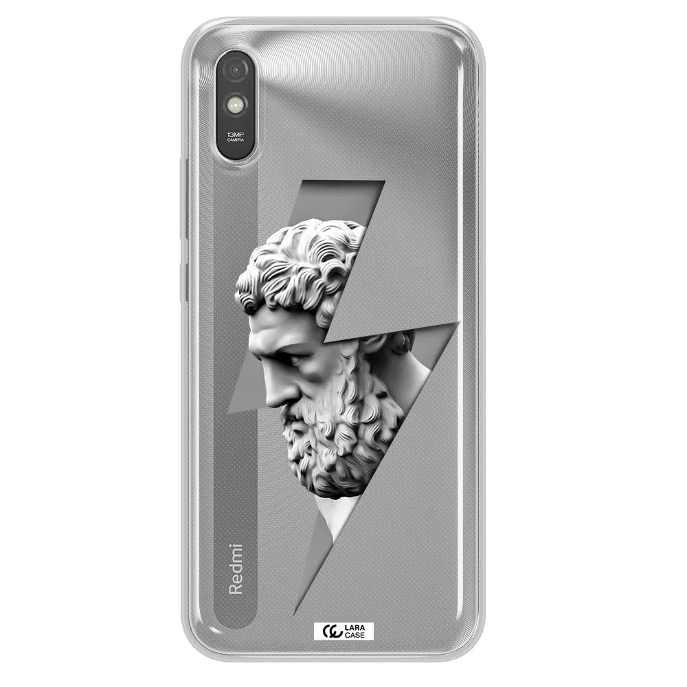 a statue of a man with a beard Xiaomi Redmi 9A Clear TPU Case