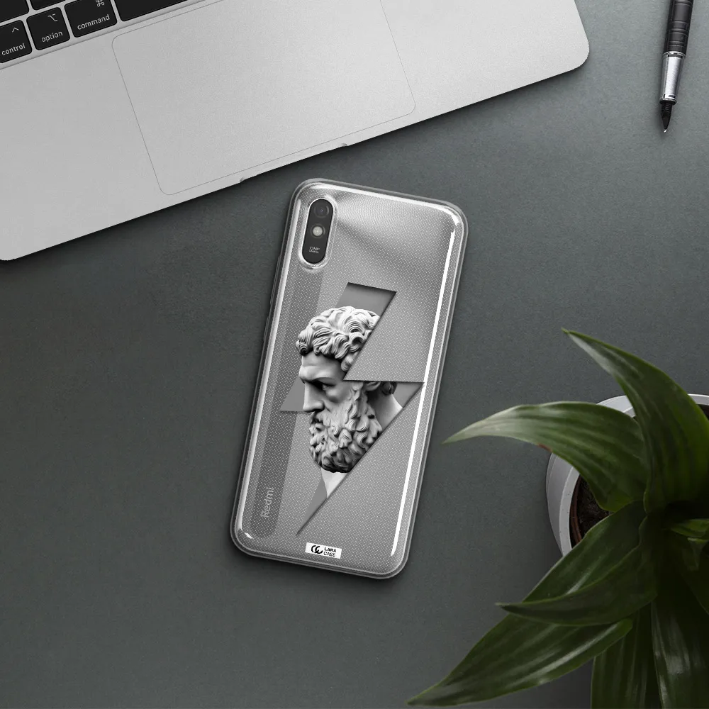a statue of a man with a beard Xiaomi Redmi 9A Clear TPU Case