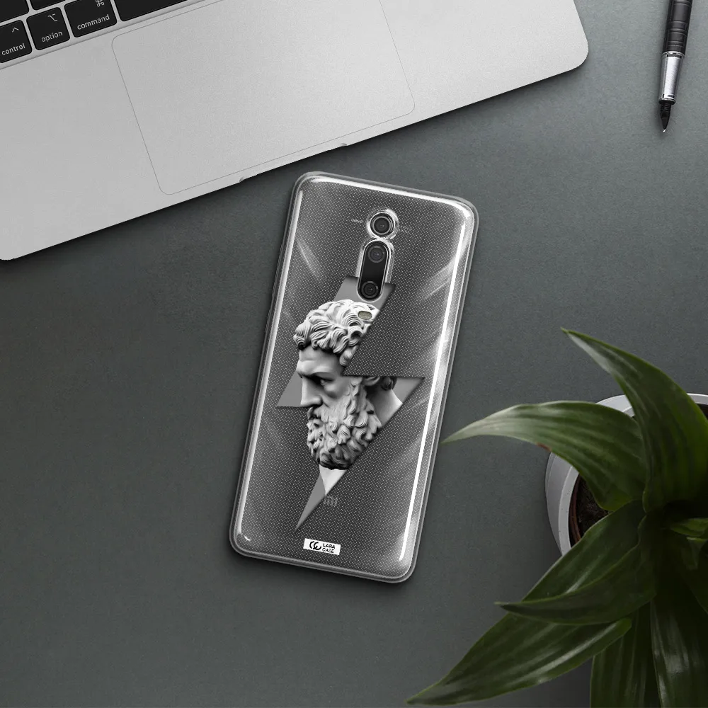 A Statue Of A Man With A Beard Xiaomi Redmi K20 Clear Tpu Case