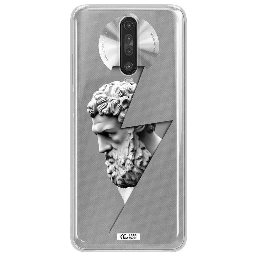 a statue of a man with a beard Xiaomi Redmi K30 Clear TPU Case