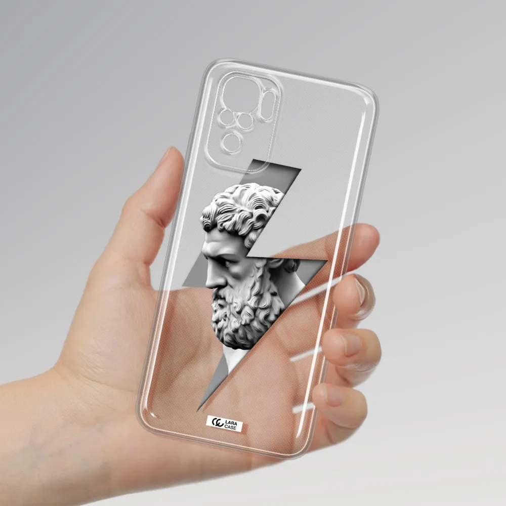 A Statue Of A Man With A Beard Xiaomi Redmi Note 10S Clear Tpu Case