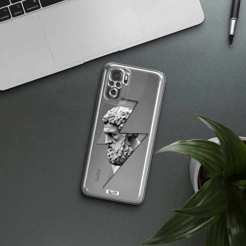 A Statue Of A Man With A Beard Xiaomi Redmi Note 10S Clear Tpu Case