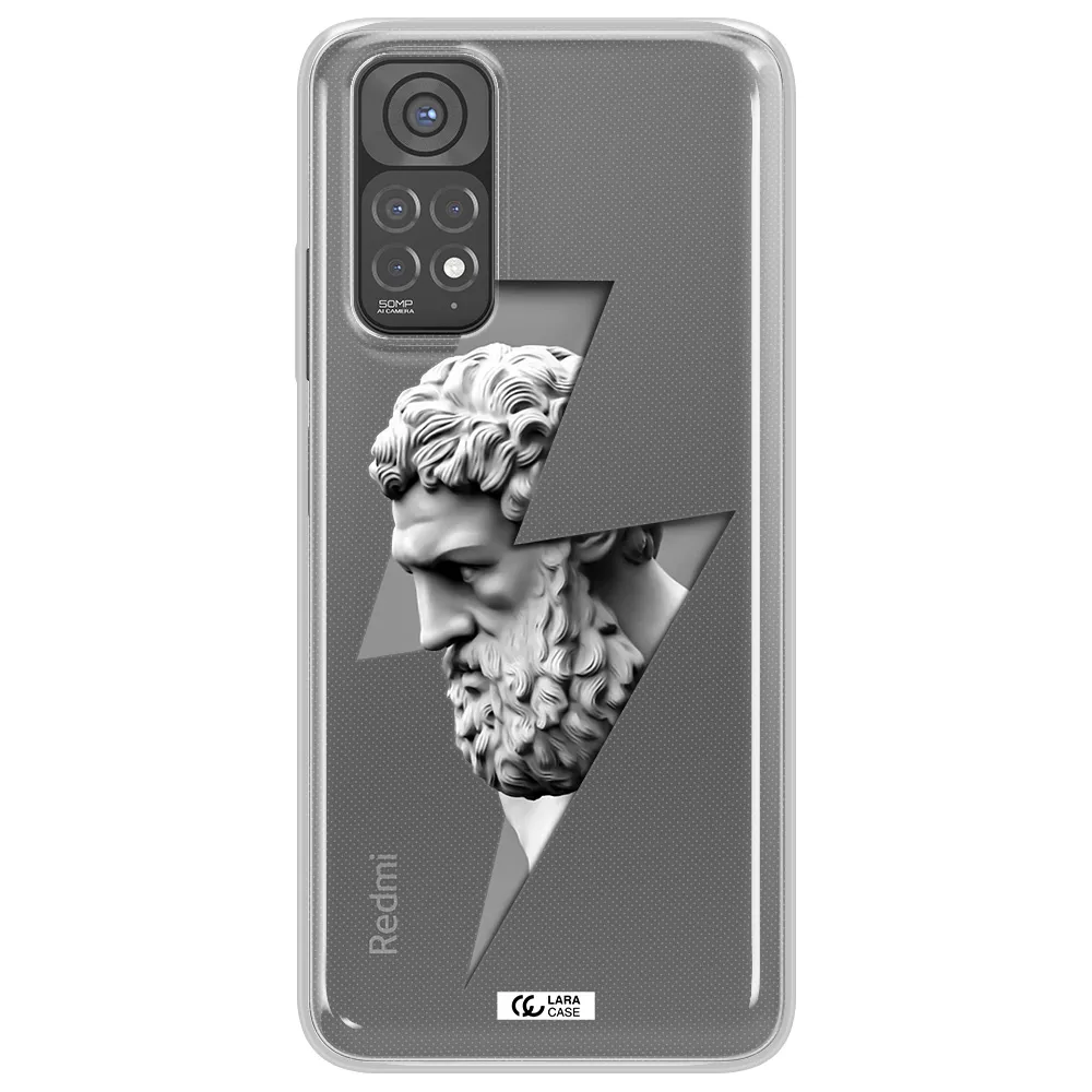 a statue of a man with a beard Xiaomi Redmi Note 11 Clear TPU Case