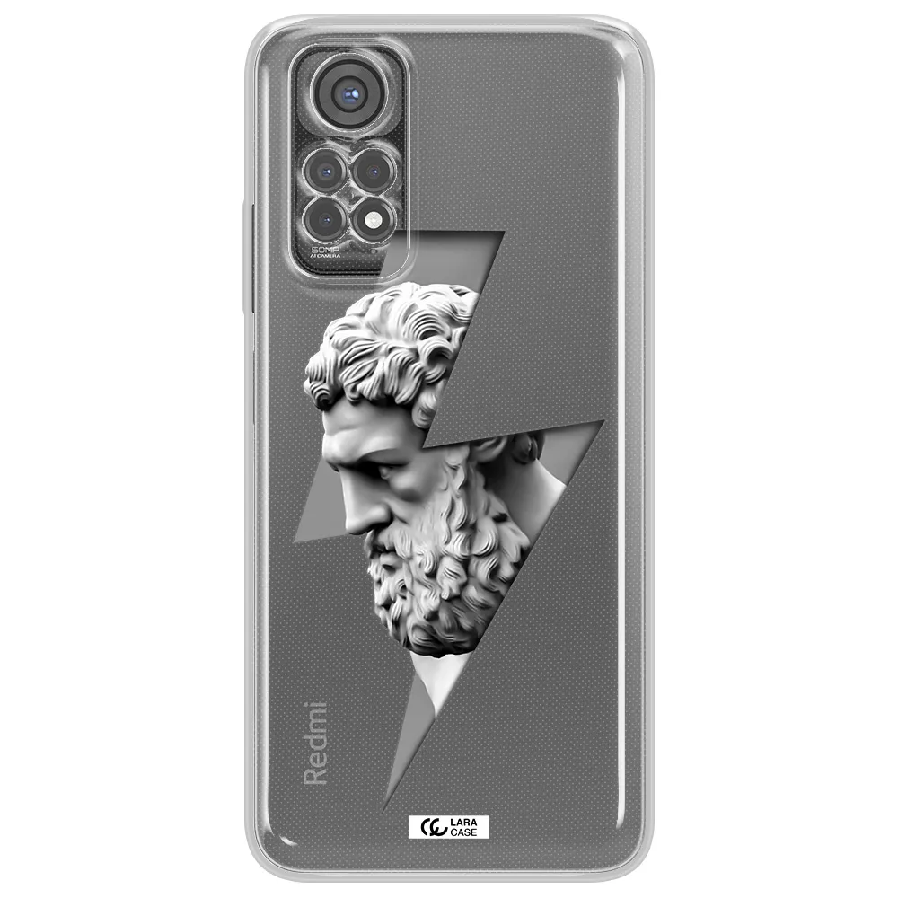 A Statue Of A Man With A Beard Xiaomi Redmi Note 11S Clear Tpu Case