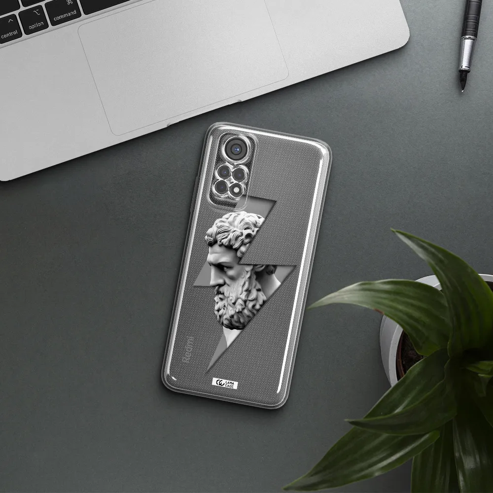 A Statue Of A Man With A Beard Xiaomi Redmi Note 11S Clear Tpu Case