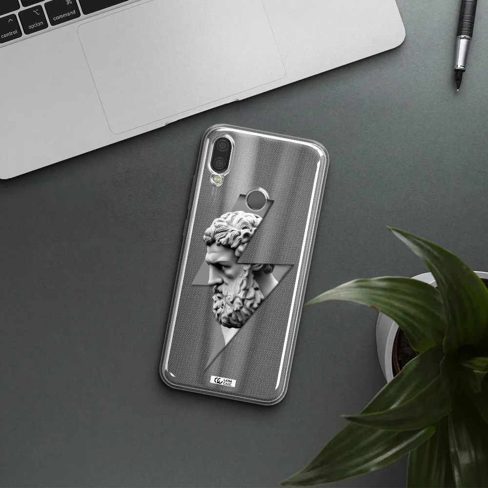 a statue of a man with a beard Xiaomi Redmi Note 7 Clear TPU Case